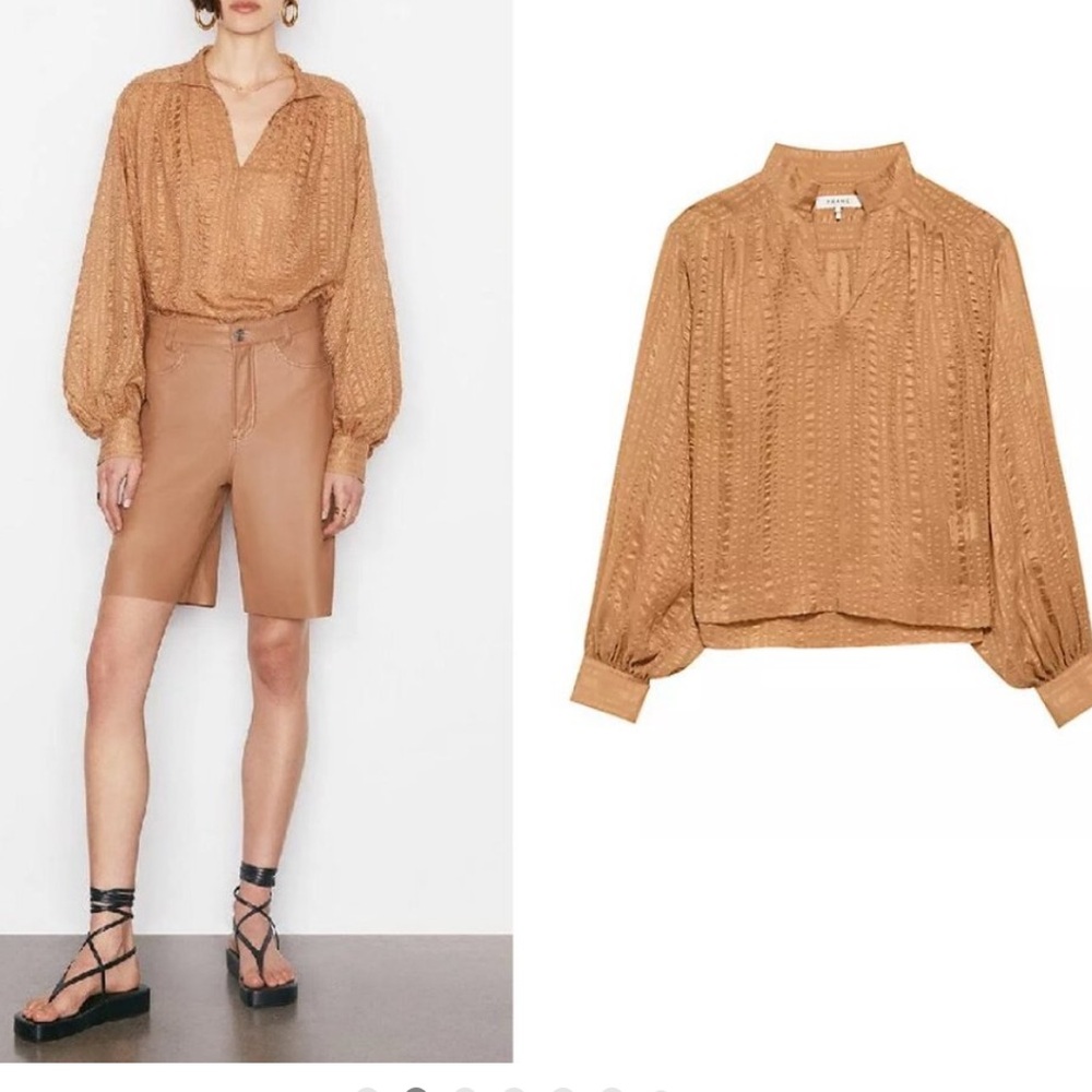 100% Silk Frame Kaftan Popover Blouse